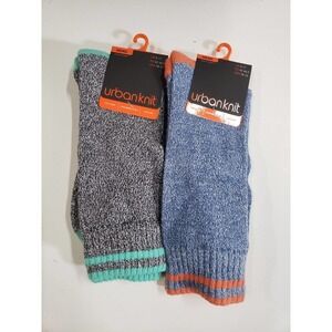 Urbanknit Socks Mens 9-11 Gray 2-Pack Cushioned Sole Stay Dry & Cool Socks